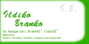 ildiko branko business card